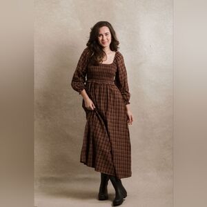Neuflora Gianna Dress Plum Plaid